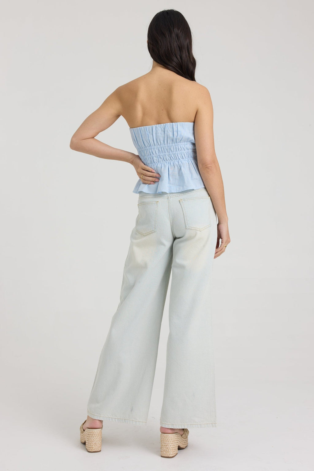 Linen Blend Halter Top
