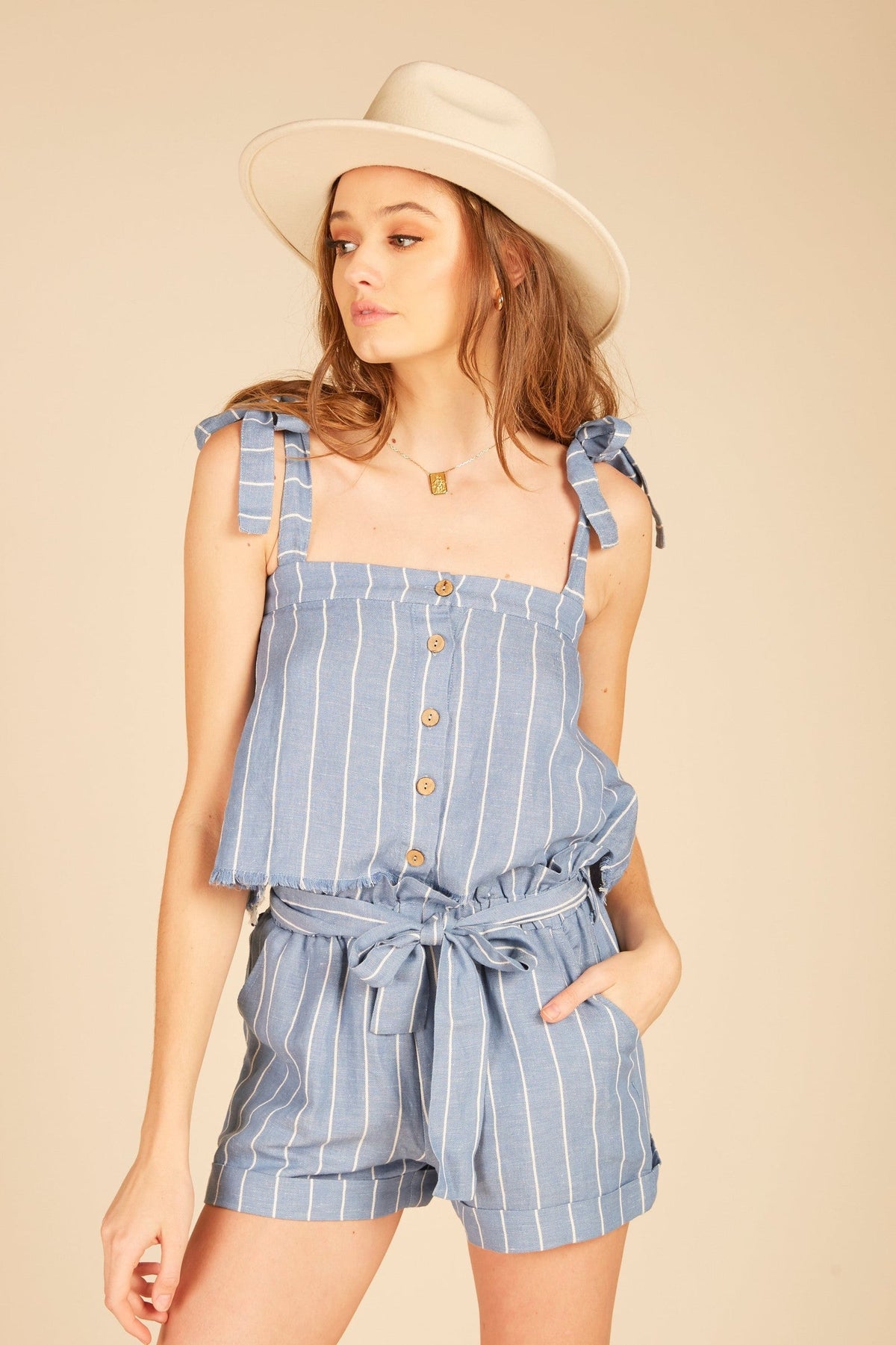 Striped Linen Tank