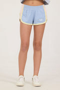 Kids Blue Terry Cloth Patch Short