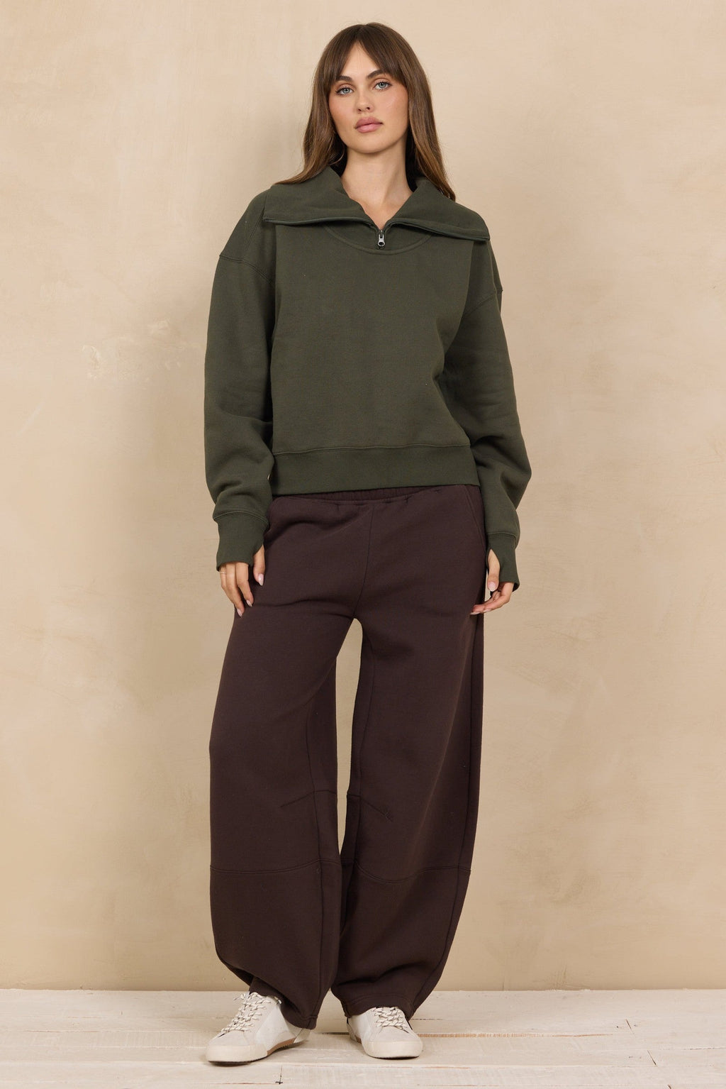 Soft Surf Wash Zippered Mockneck