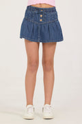 Kids Denim Ruffle Skort
