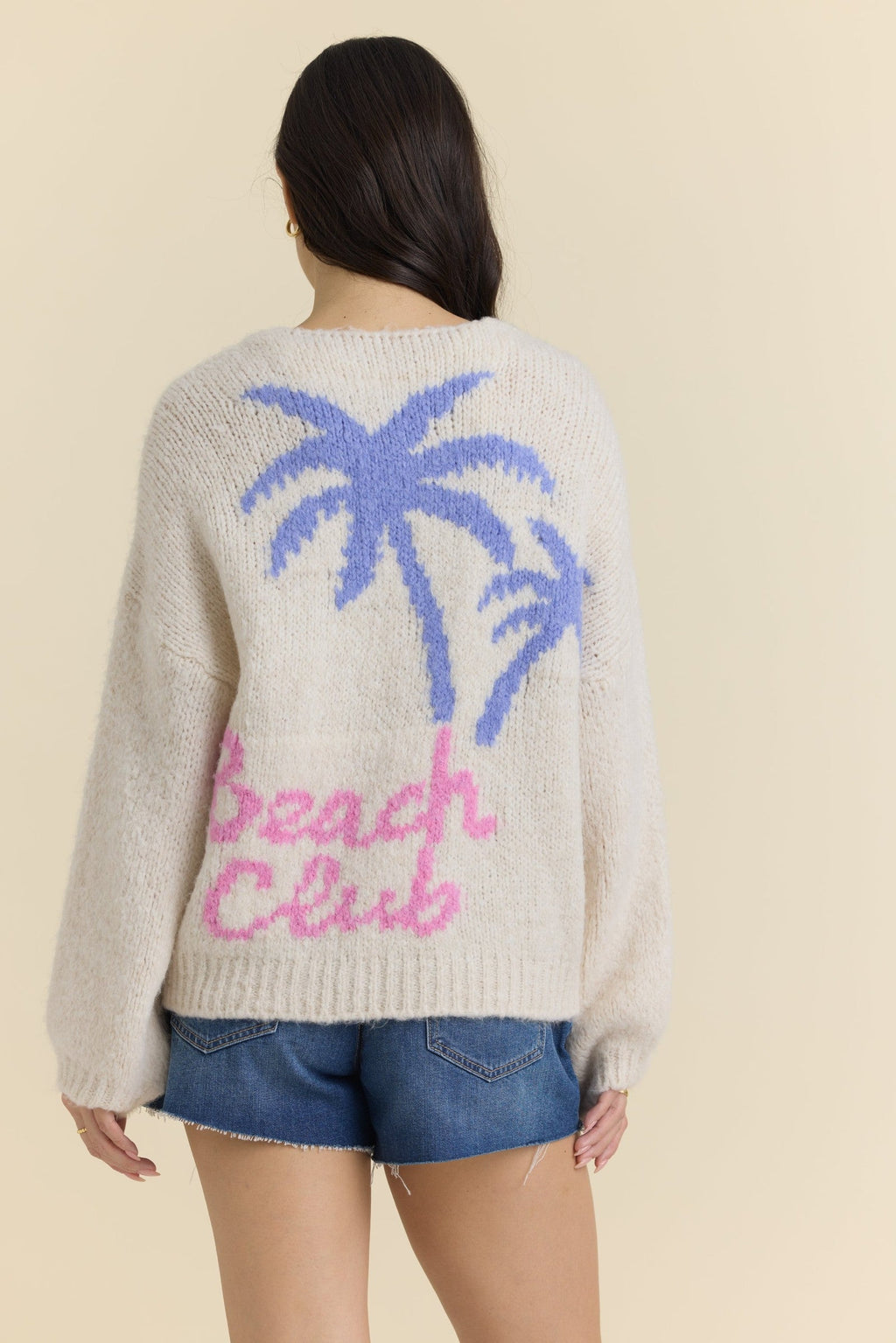 Tie Front "Beach Club" Sweater