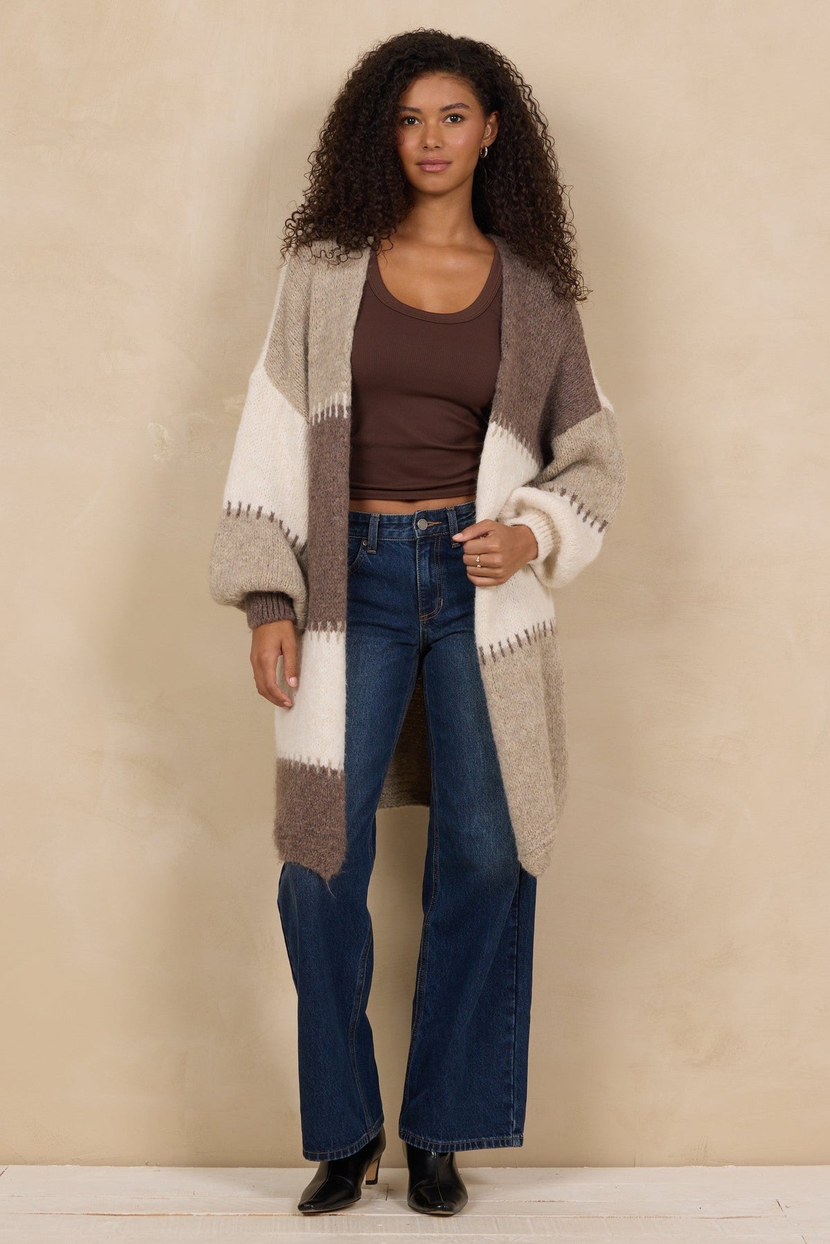 Patchwork Long Cardigan