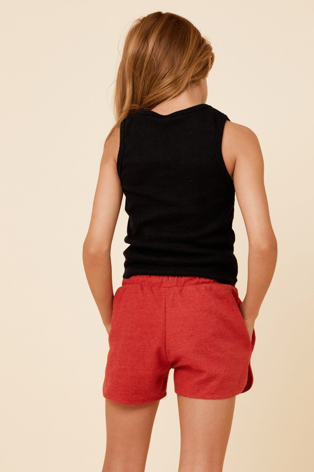 Black Ribbed Heart Tank