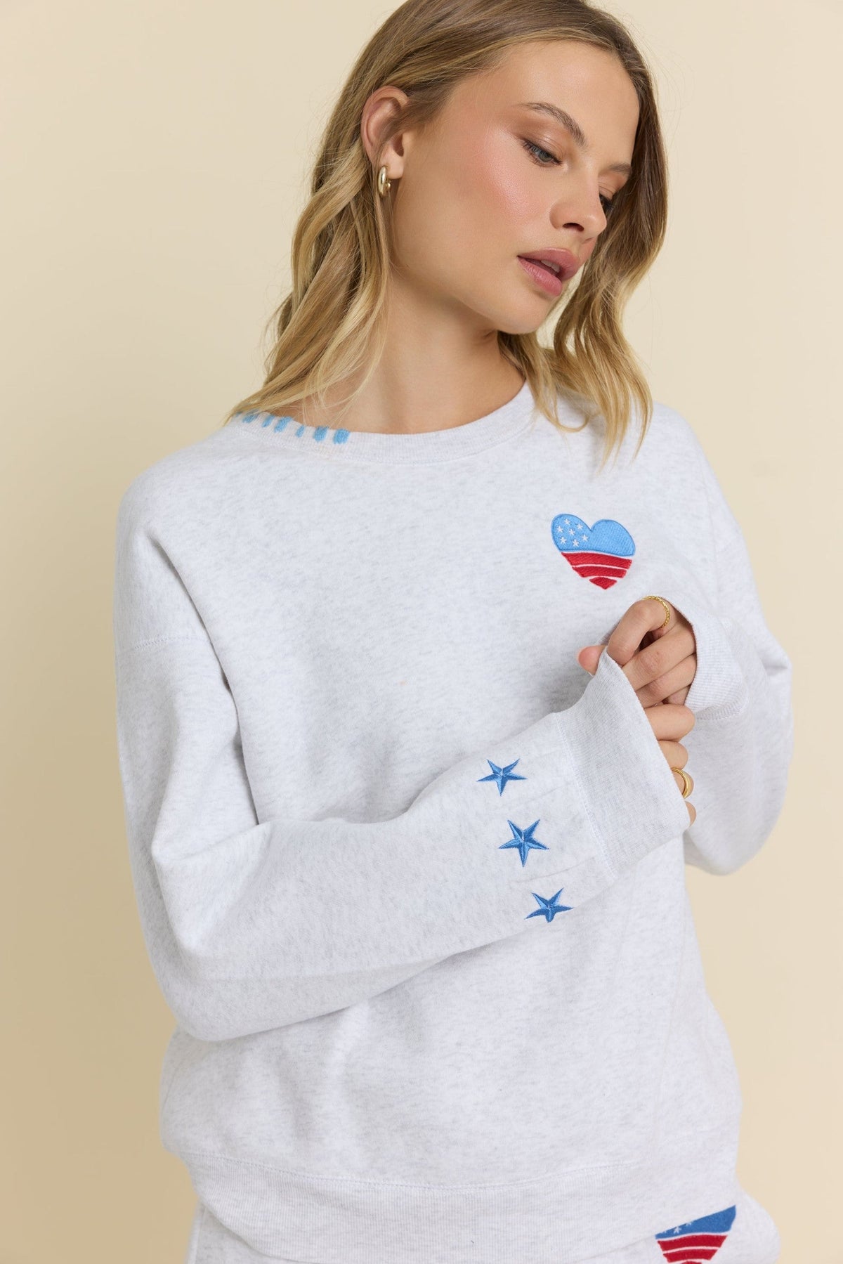 USA Embroidered Crew
