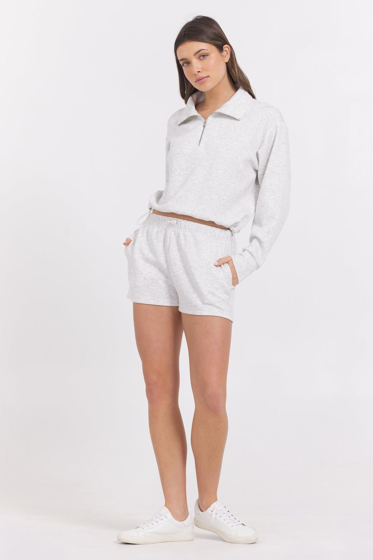 Varsity Grey Cloud Shorts Bungee Cord