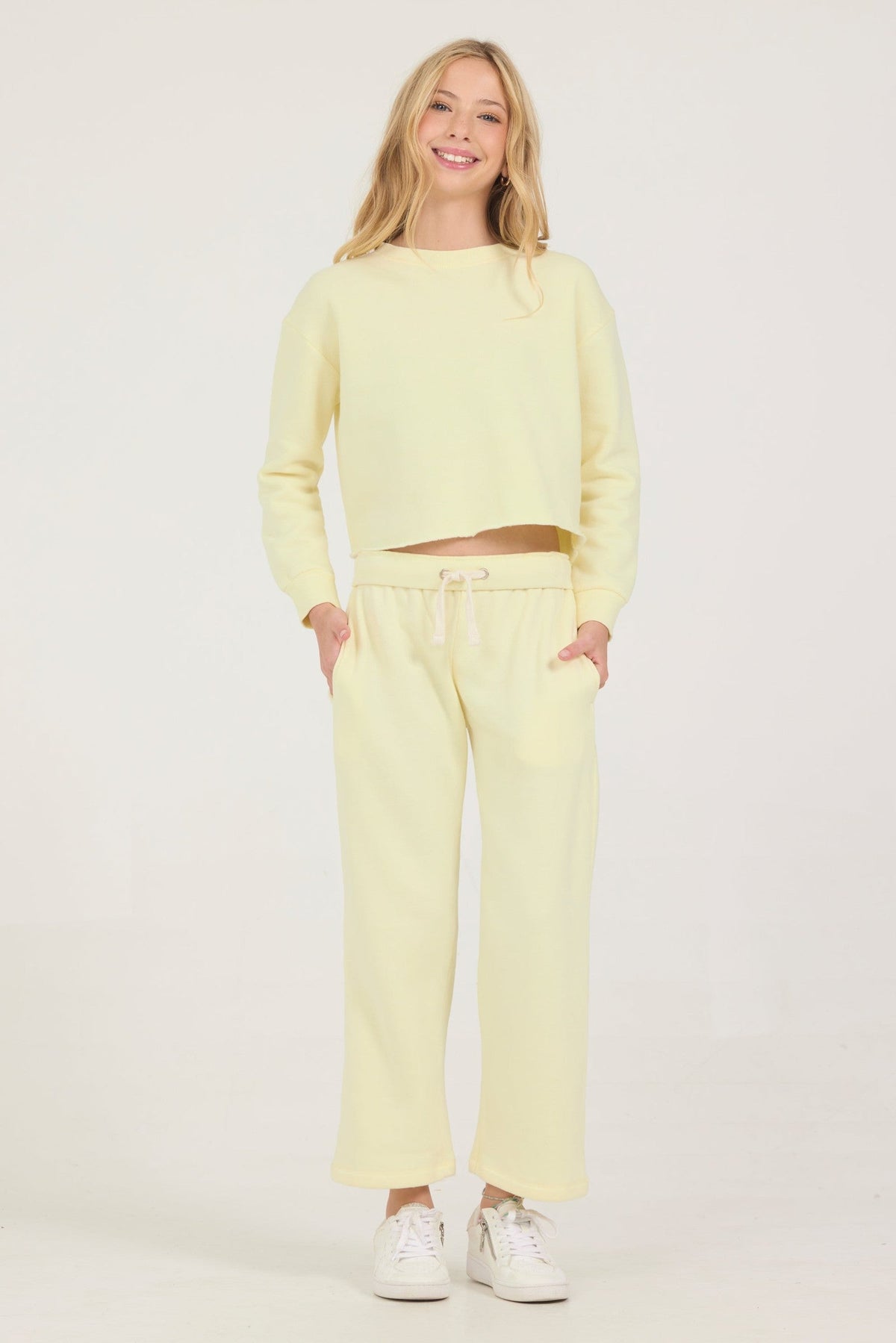 Kids Burnout Cropped Crewneck