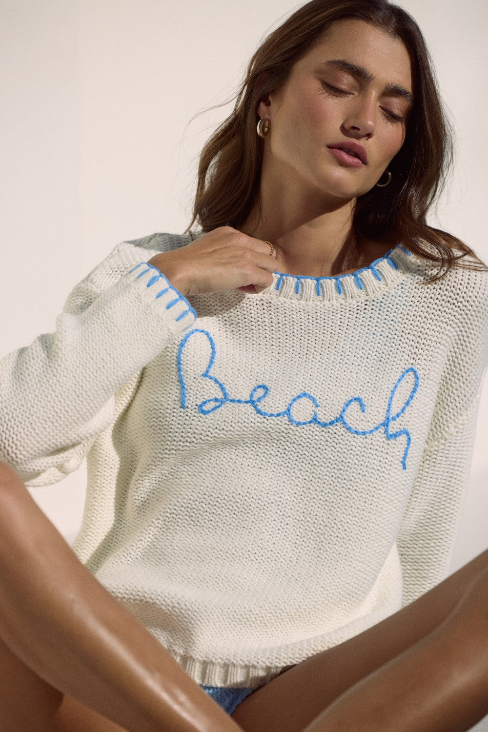 Beach Sweater with Whip Stitch