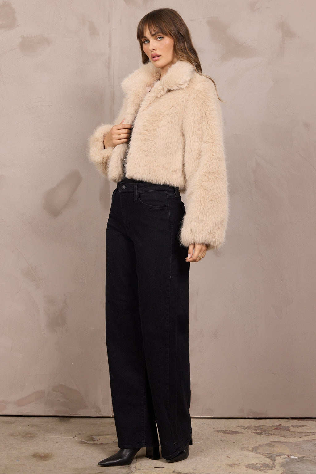 Cropped Fur Jacket