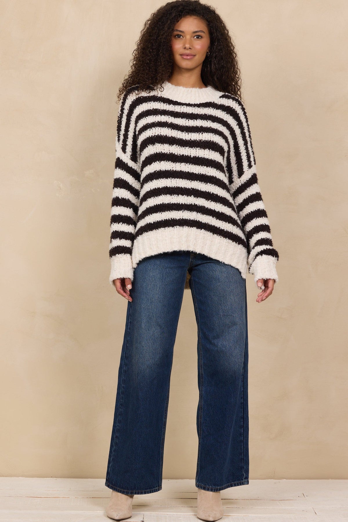Striped Crew Sweater