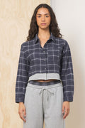 Flannel Shirt w/ French Terry Hem