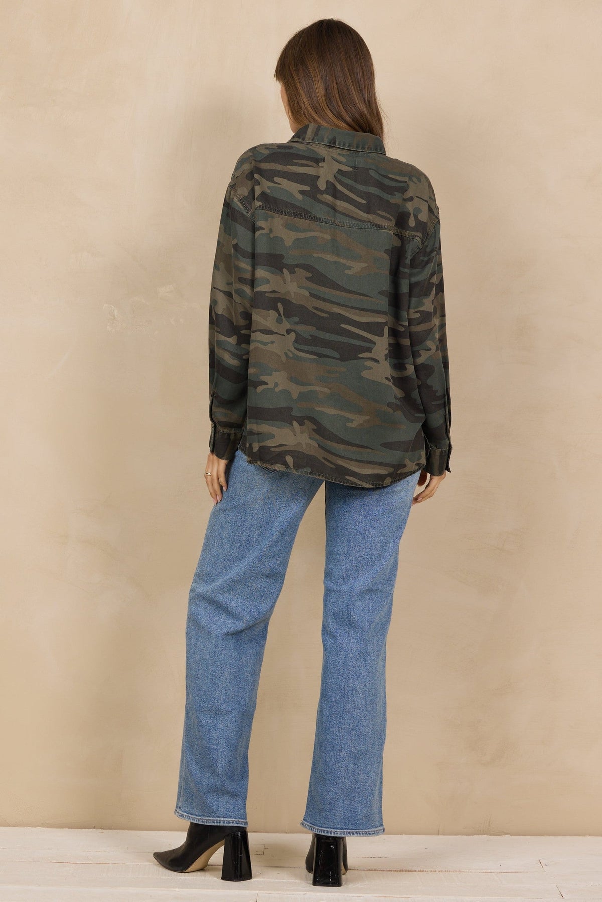 Printed Tencel 2-Piece Set in Forest Camo