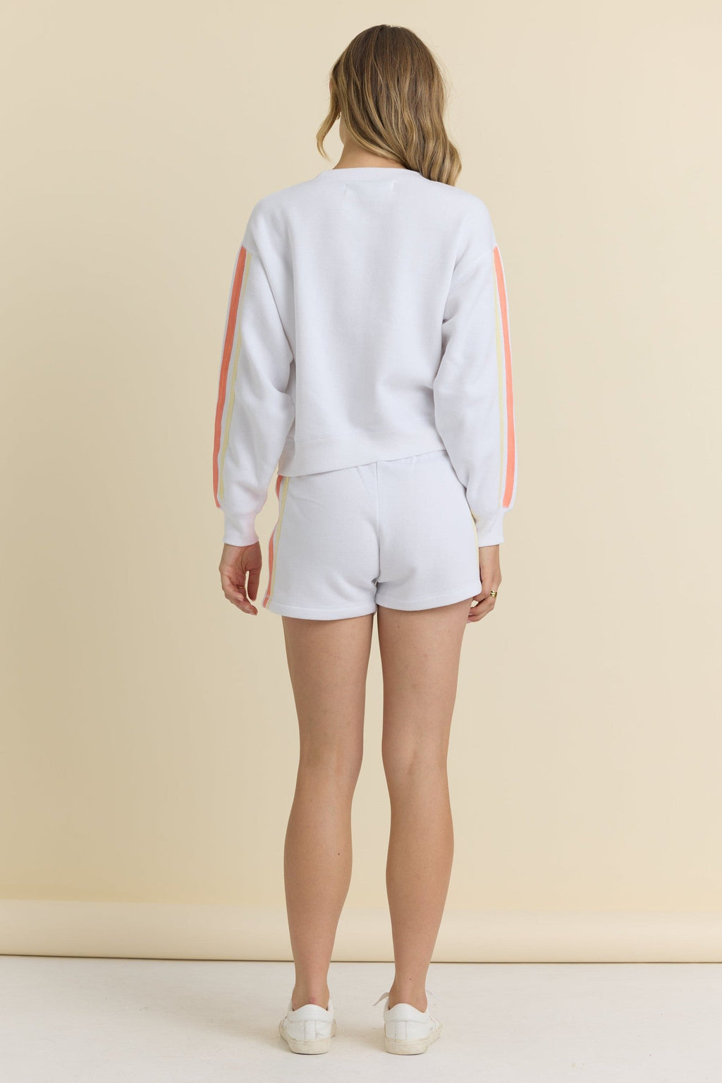 Stripe Twill Tape Fleece Crew