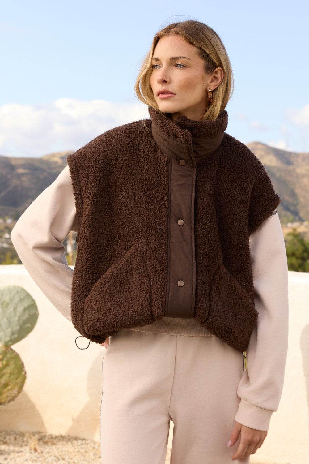 Brown Shearling Vest