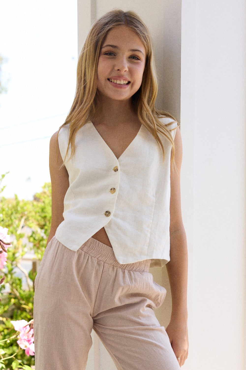 Kids Button Up Vest