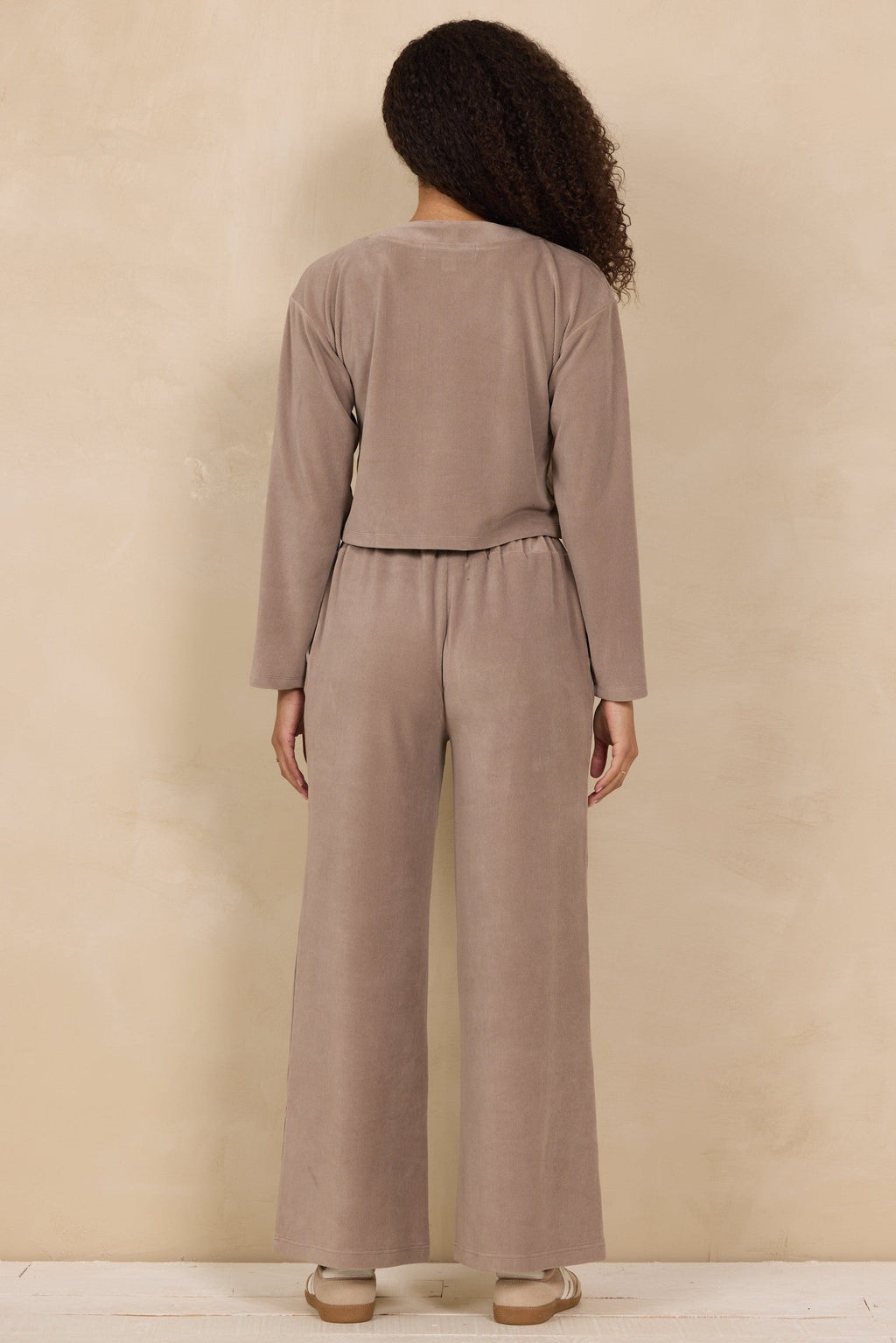 Luxe Cord Cardigan 2-Piece Set in Cocoa