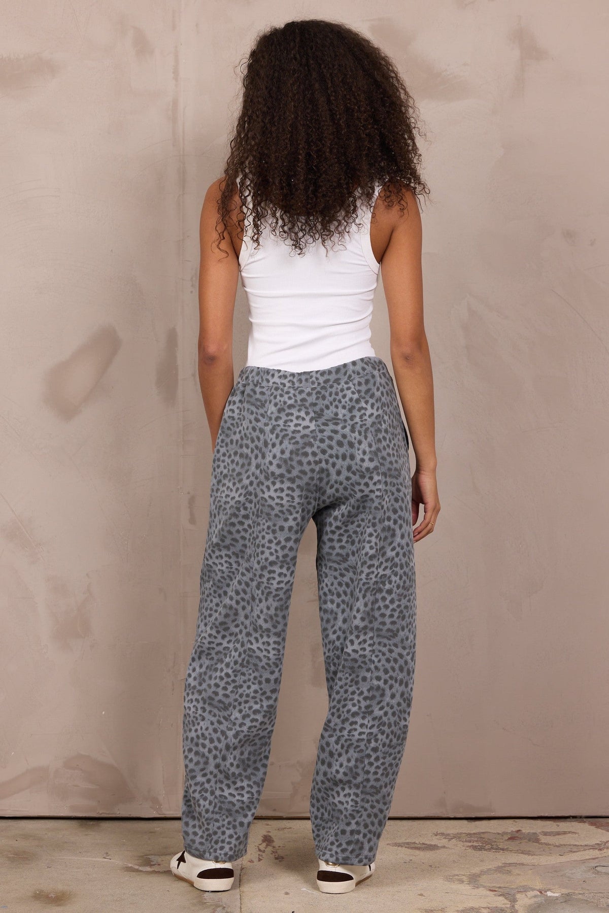 Printed Fleece Barrel Sweatpant
