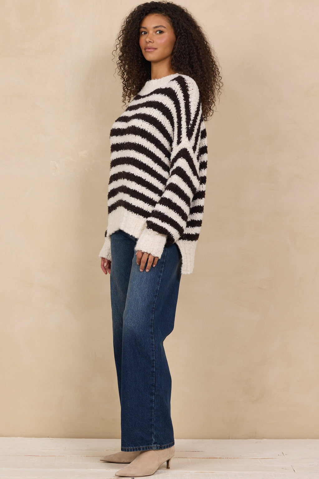 Striped Crew Sweater