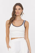 White Navy Cloud w/ Piping Tank