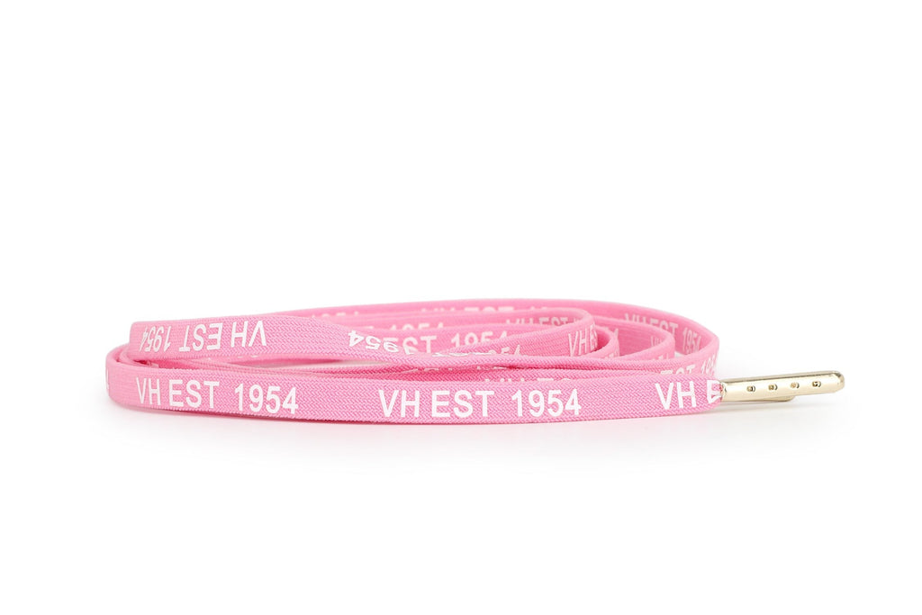 PINK WHITE GOLD TIP LACES
