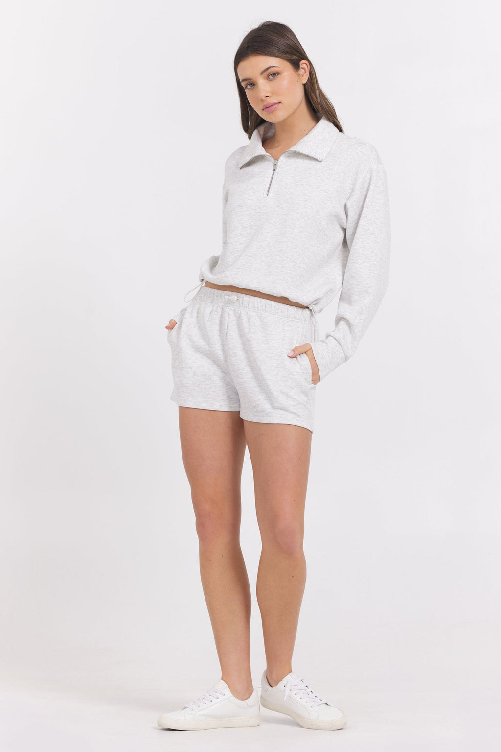 Varsity Grey Cloud Shorts Bungee Cord