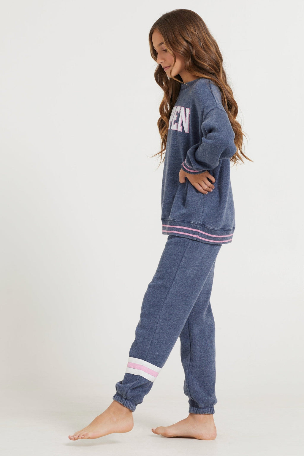 Kids Navy Aspen Patch Crew