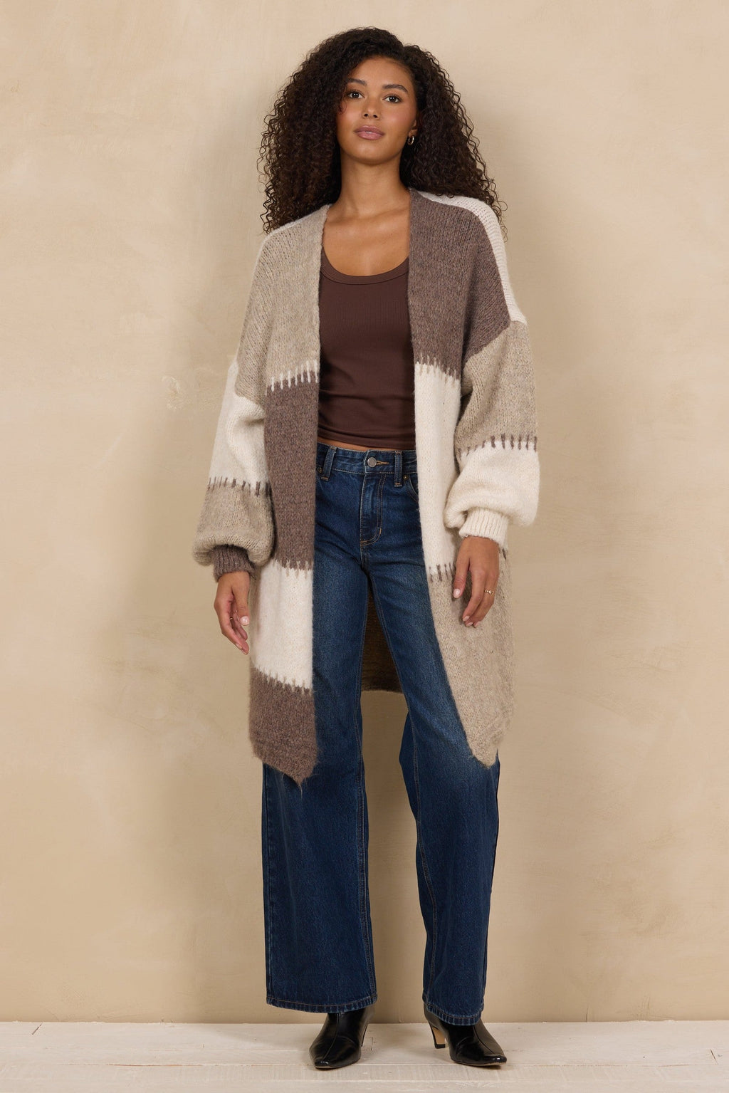 Patchwork Long Cardigan
