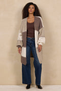 Patchwork Long Cardigan