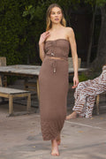Pecan Crochet Maxi Skirt
