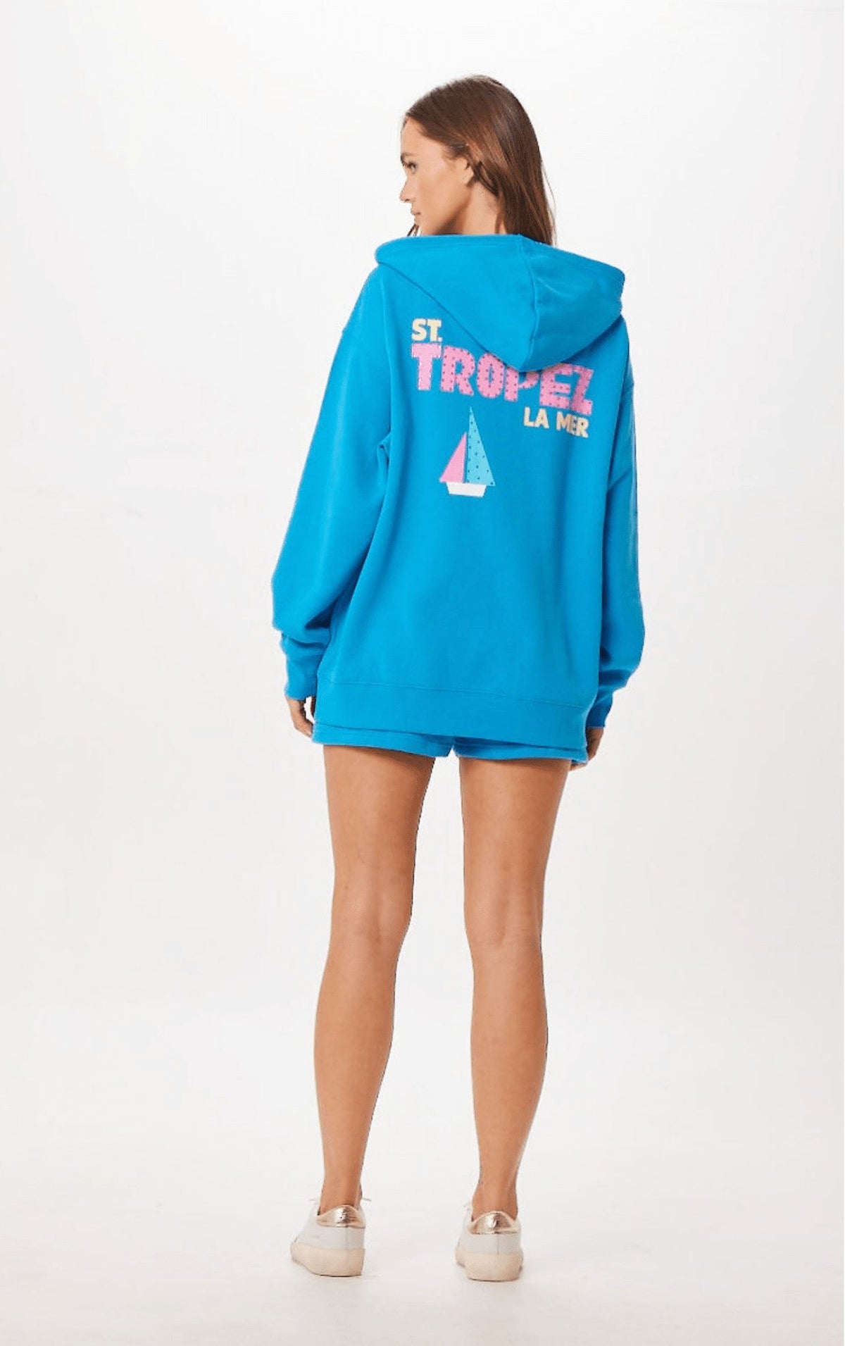 Bright Blue St. Tropez Jet Setter Surf Wash Zip Up