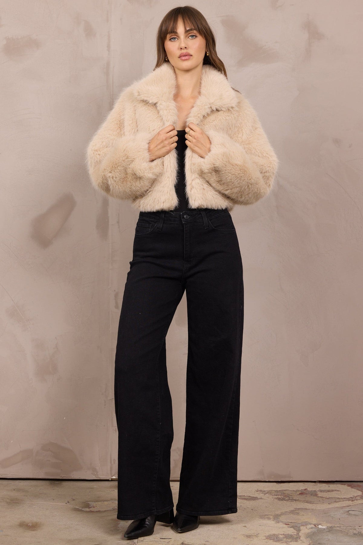 Cropped Fur Jacket