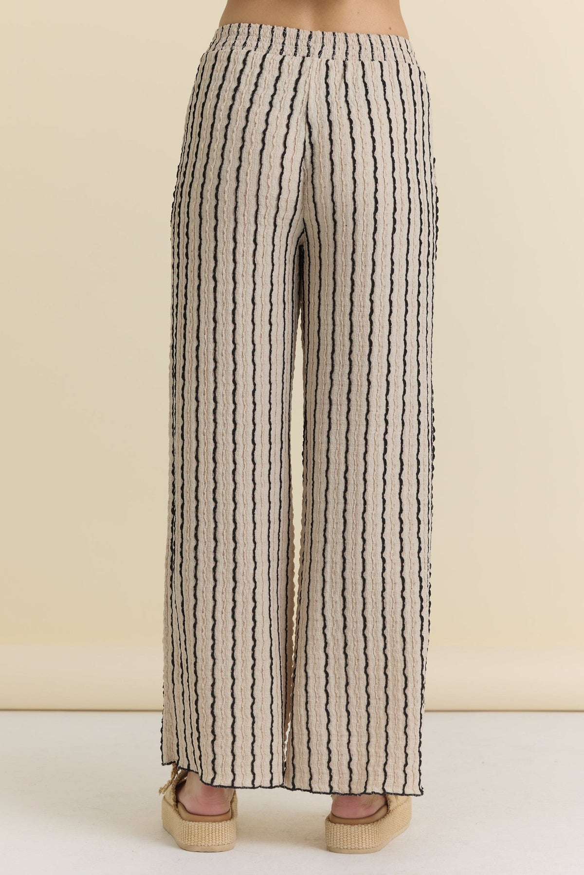Novelty Knit Wide Leg Pants