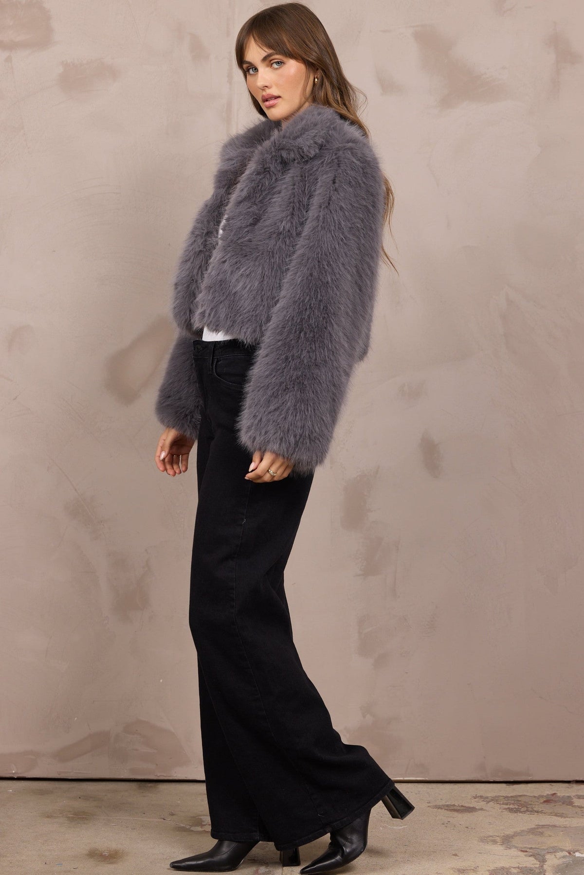 Cropped Fur Jacket
