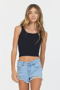 Black Henley Tank